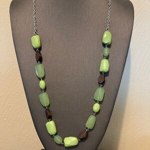Green and Brown Beaded Necklace